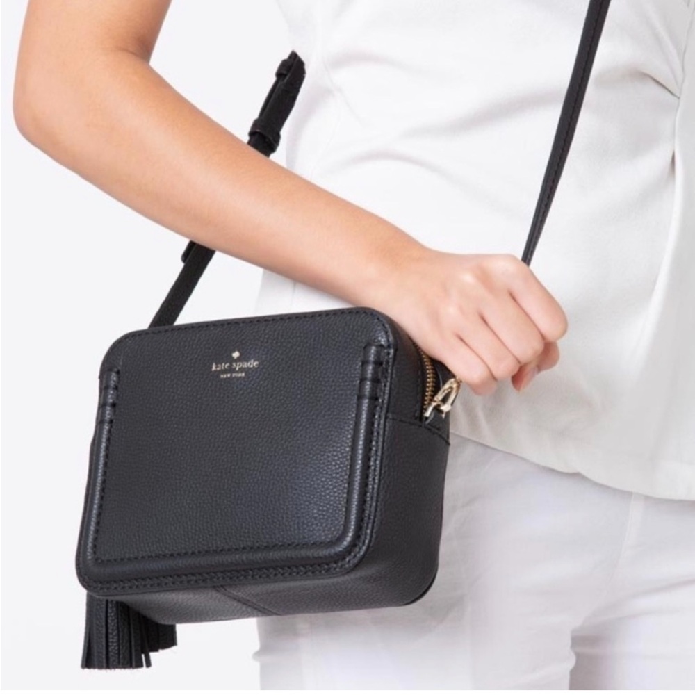 Kate Spade Orchard Street Arla Black Leather Crossbody Bag